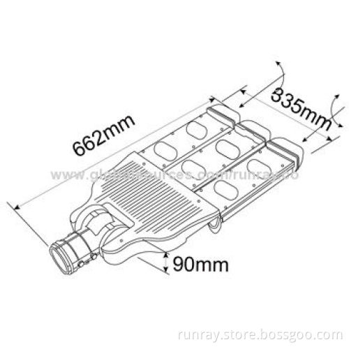 CE, RoHS 180W Solar LED Streetlight, 4,000V Lightning Protection, Bridgelux/Epistar/EpiLEDs Chip